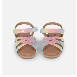 Primark Ombré Glitter‎ Cross Strap Sandals size 13